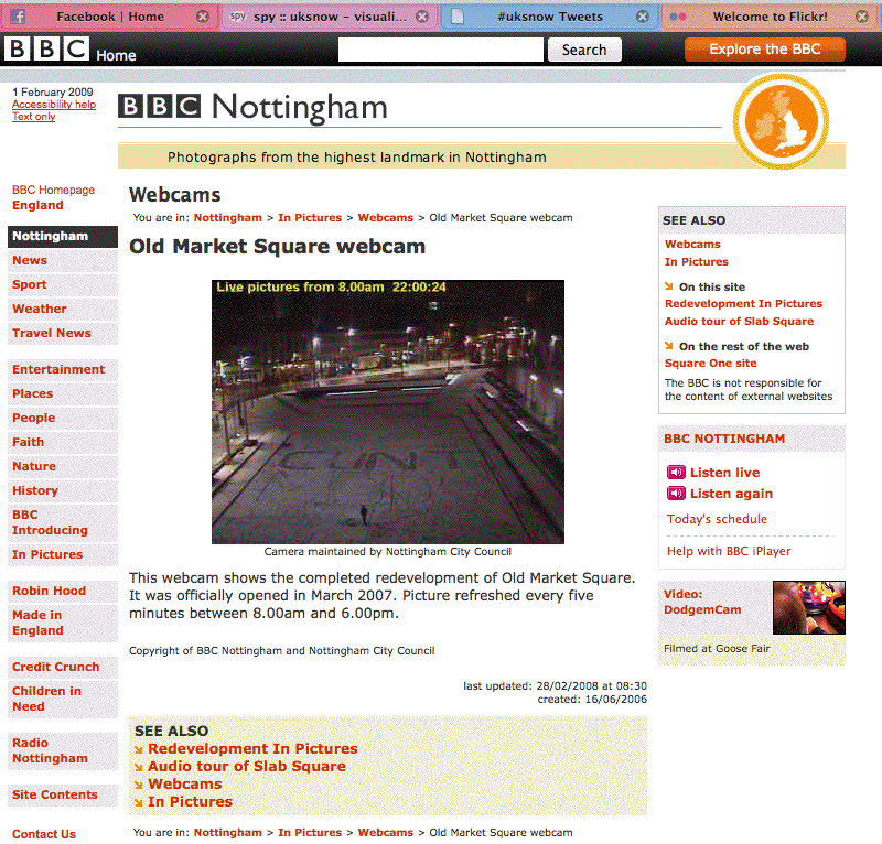 BBC Nottingham home page 1st Feb 2009 10pm BBC Nottingham home page 1st Feb 2009 10pm