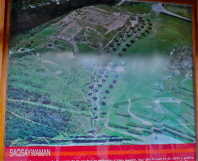 The layout of the Saqsaywaman site